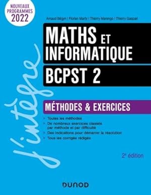 maths et informatique ; BCPST 2 ; méthodes et exercices (5e édition)