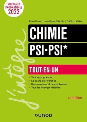 Chimie ; PSI/PSI* ; tout-en-un (4e édition)