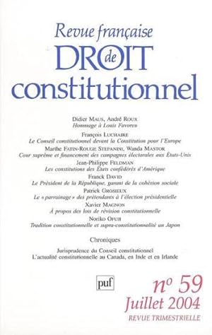 Revue française de droit constitutionnel n.59