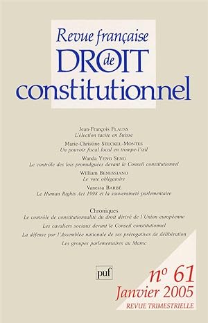 Revue française de droit constitutionnel n.61