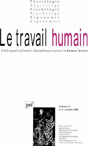 REVUE LE TRAVAIL HUMAIN n.71/4 (édition 2008)