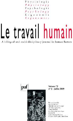 REVUE LE TRAVAIL HUMAIN n.72/3 (édition 2009)