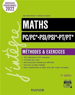 maths ; PC/PC*-PSI/PSI*-PT/PT* : méthodes et exercices (4e édition)