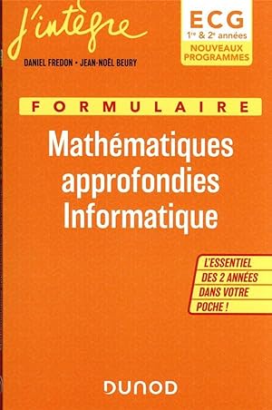 formulaire mathématiques approfondies, informatique ; ECG 1 & 2