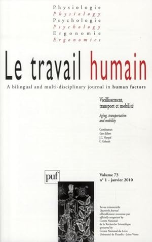 REVUE LE TRAVAIL HUMAIN n.73/1 (édition 2010)