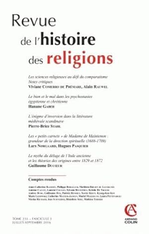revue de l'histoire des religions : 3/2016 ; varia