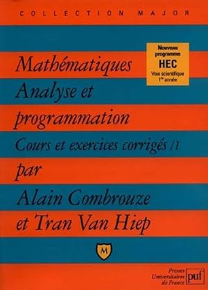 Mathématiques, analyse et programmation