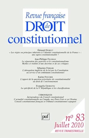 Revue française de droit constitutionnel n.83