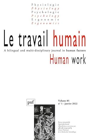REVUE LE TRAVAIL HUMAIN n.85 (édition 2022)