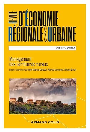 Revue d'économie régionale et urbaine n.2022-2 : management des territoires ruraux