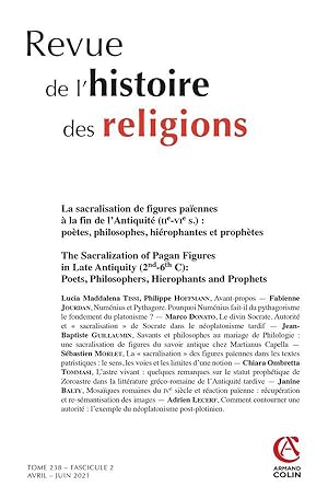 revue de l'histoire des religions n.238-2 : la sacralisation de figures païennes à la fin de l'An...
