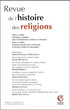 revue de l'histoire des religions : 4/2016
