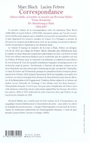 Correspondance / Marc Bloch, Lucien Febvre. 2. Correspondance. «Marc Bloch, Lucien Febvre et les ...