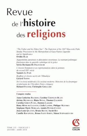 revue de l'histoire des religions : 1/2018