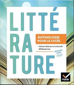 anthologie lycée ; français ; 2de/1re ; livre de l'élève (édition 2019)