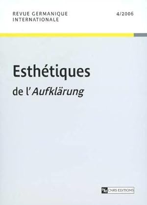 revue germanique internationale t.4 ; esthétiques de l'Aufklärung