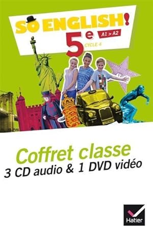SO ENGLISH! : 5e ; 3 CD audio + 1 DVD pour la classe