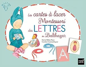 les cartes à lacer Montessori des lettres de Balthazar