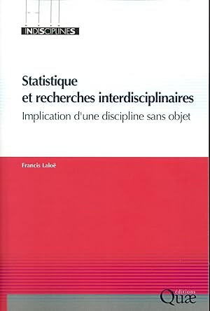 statistique et recherches interdisciplinaires ; implication d'une discipline sans objet