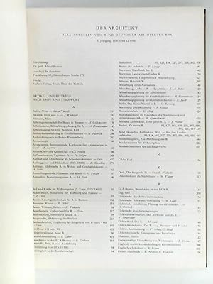 Der Architekt - 5. jahrgang 1956 - Heft 1-12 gebunden