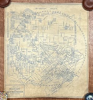 MAP OF BURNABY AND NEW WESTMINSTER, British Columbia. 1933.