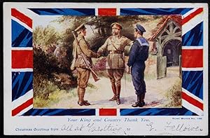 King And Country Vintage Postcard Guestling Sussex