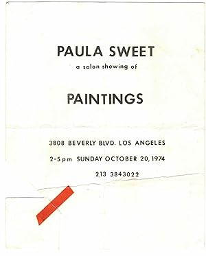 Paula Sweet painting exhibition announcement