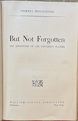 But Not Forgotten: The Adventure of the University Players