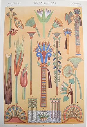 1910 Egyptian Decorator Prints #1 - The Grammar of Ornament by Owen Jones