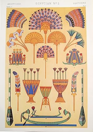 1910 Egyptian Decorator Prints #2 - The Grammar of Ornament by Owen Jones