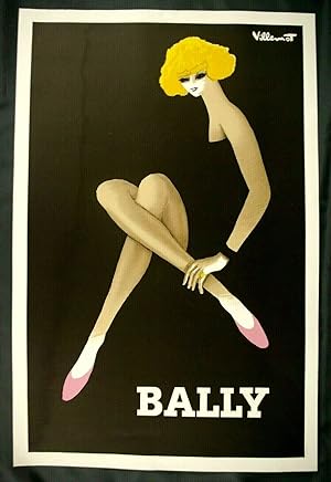 AFFICHE BALLY CHAUSSURES POUR FEMMES - Affiche Originale Mode Publicitaire