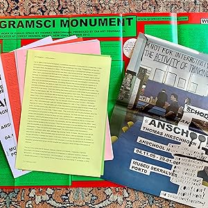 Thomas Hirschhorn ephemera and photocopy materials from: Anschool II; and Gramsci Monument