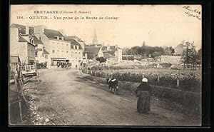 Carte postale Quintin, Vue prise de la Route de Corlay