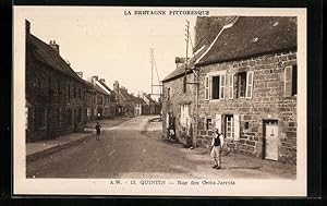 Carte postale Quintin, Rue de Croix-Jarrots