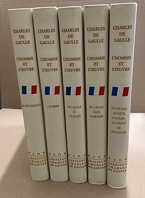 Charles de gaulle / l'homme et l'oeuvre / premiere édition numérotée / complet en 5 tomes