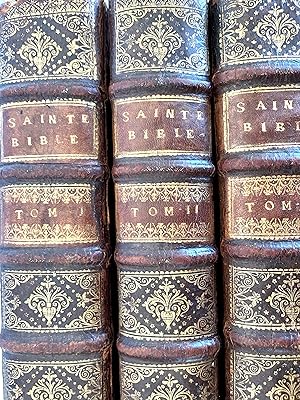 La Sainte Bible, traduite en françois le latin de la Vulgate à côté
