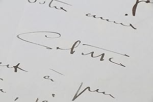 Lettre autographe signée adressée à un notaire à propos de la lenteur et langueur administratives...