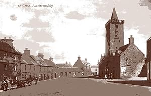 The Cross, Auchtermuchty (real vintage photographic postcard)