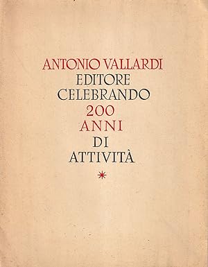 Antonio Vallardi editore celebrando 200 anni di attività (allegato pieghevole)