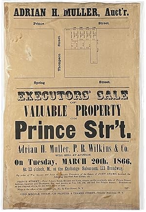 Executors' Sale of Valuable Property on Prince Street [2 of 9 cartographically-illustrated Manhat...