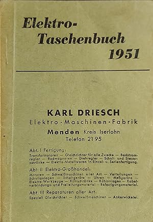 Elektro Taschenbuch 1951