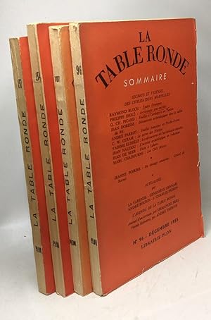 La table ronde - n°96 1955 - secrets et vestiges des civilisations mortelles + n°107/1956 - La bi...