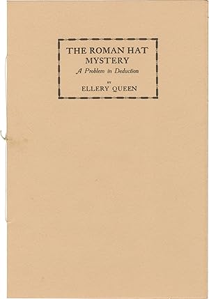 The Roman Hat Mystery (Limited Edition, signed by Frederic Dannay as Ellery Queen)