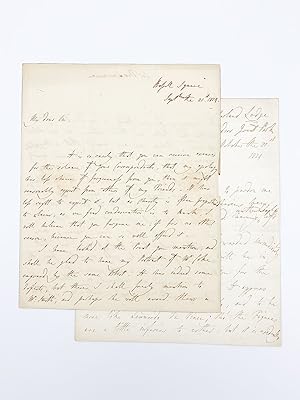 Two autograph letters signed ("Th. Lawrence") to William Roscoe in Liverpool; Russell Square and ...
