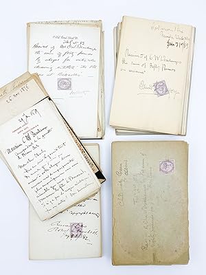 A file of correspondence by five artists: Sir Lawrence Alma-Tadema; Sir George Causen; Edward Joh...