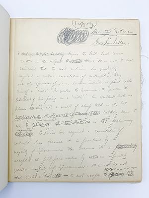 Autograph manuscript signed of his essay "Dramatic Criticism"