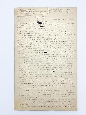 Autograph manuscript signed of the 'Seven Men' story "James Pethel"