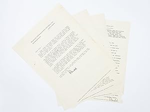 A group of five exceptional and revealing typed letters signed ("Budd") to William Saroyan; writt...