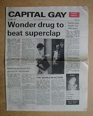 Capital Gay. Weekly Newspaper. October 2, 1981.