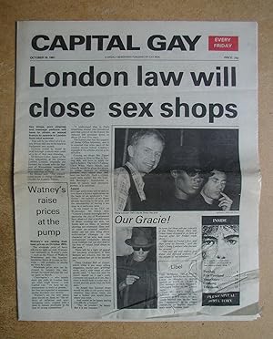 Capital Gay. Weekly Newspaper. October 16, 1981.